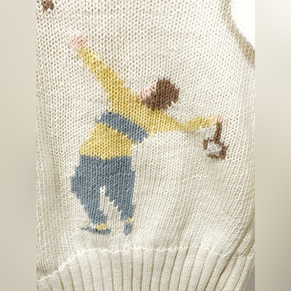 Vintage Boat House Row Tennis Pickleball Cotton Blend V-Neck Sweater Size XL - Picture 5 of 6